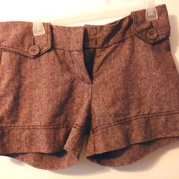 Brown with glitter looking shorts - Picture 1 of 2